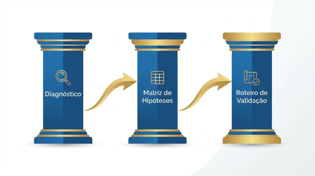 Metodologia Praxis Map: Diagnóstico, Matriz de Hipóteses e Roteiro de Validação